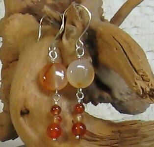 Carnelian Argentium(R) Sterling Silver Earrings