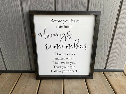 Always Remember Sign