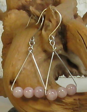 Rose Quartz Argentium(R) Sterling Silver Earrings