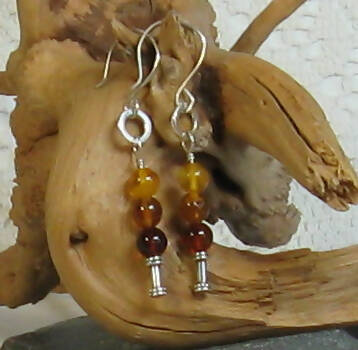 Baltic Amber Argentium(R) Sterling Silver Earrings