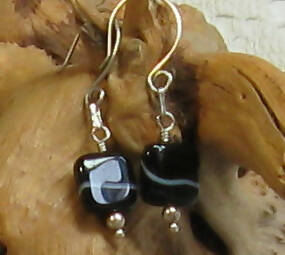 Sardonyx Argentium(R) Sterling Silver Earrings