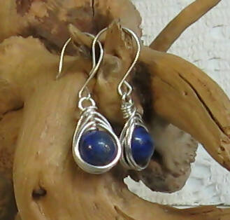 Lapis Lazuli Argentium(R) Sterling Silver Earrings