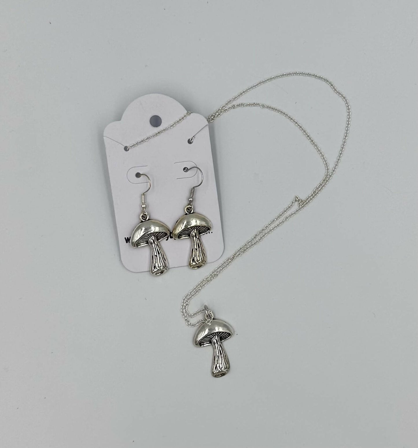 Mushroom Earrings and Necklace Set