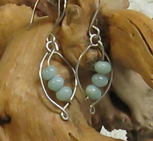 Amazonite Argentium(R) Sterling Silver Earrings