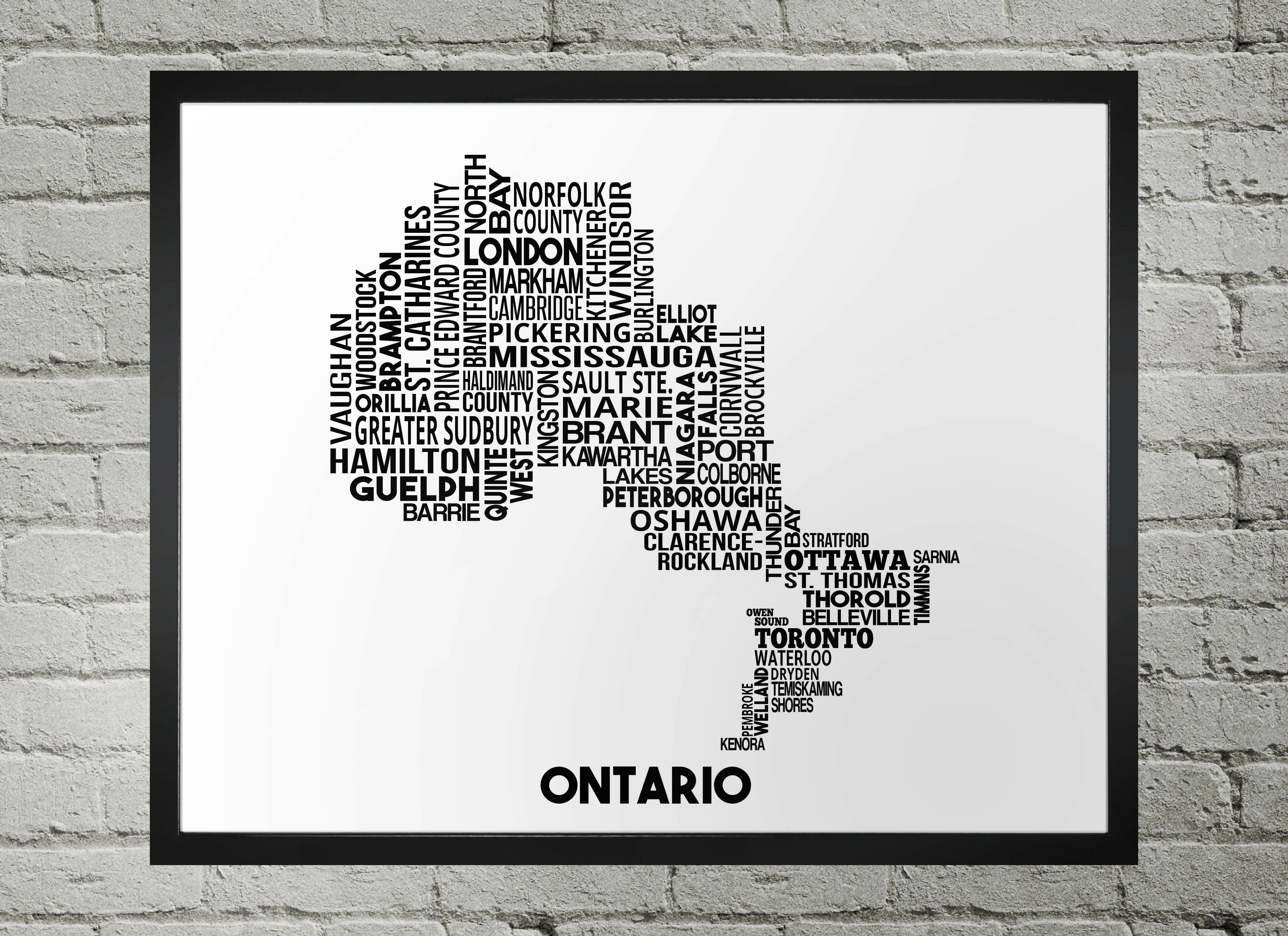 Ontario Cities Map – CountertopArt