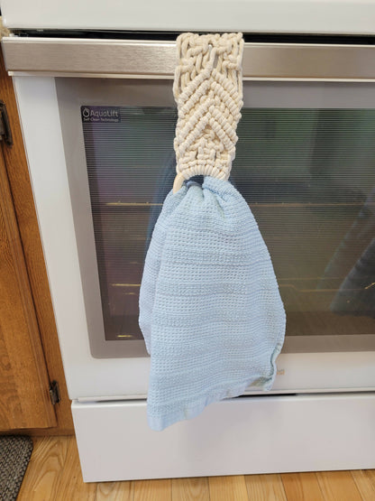 Macrame Tea Towel Holder