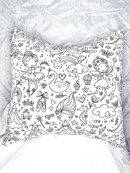 Fairy Princess Colour Me Cushion