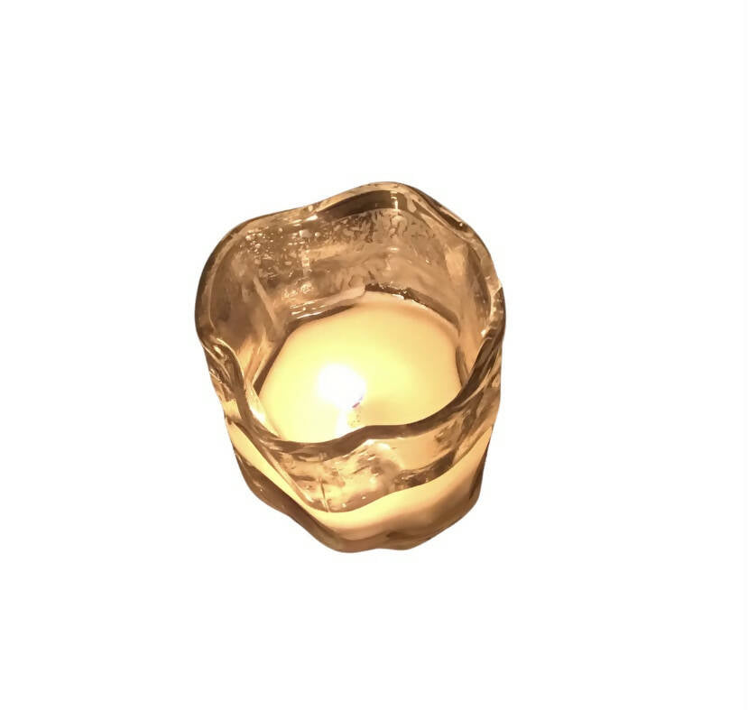 Clearance Price- 10 oz Twisted Amber Candle Gingerbread