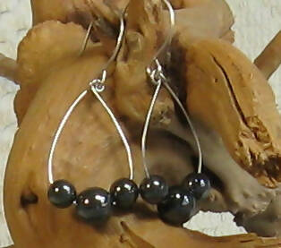 Hematite Argentium(R) Sterling Silver Earrings