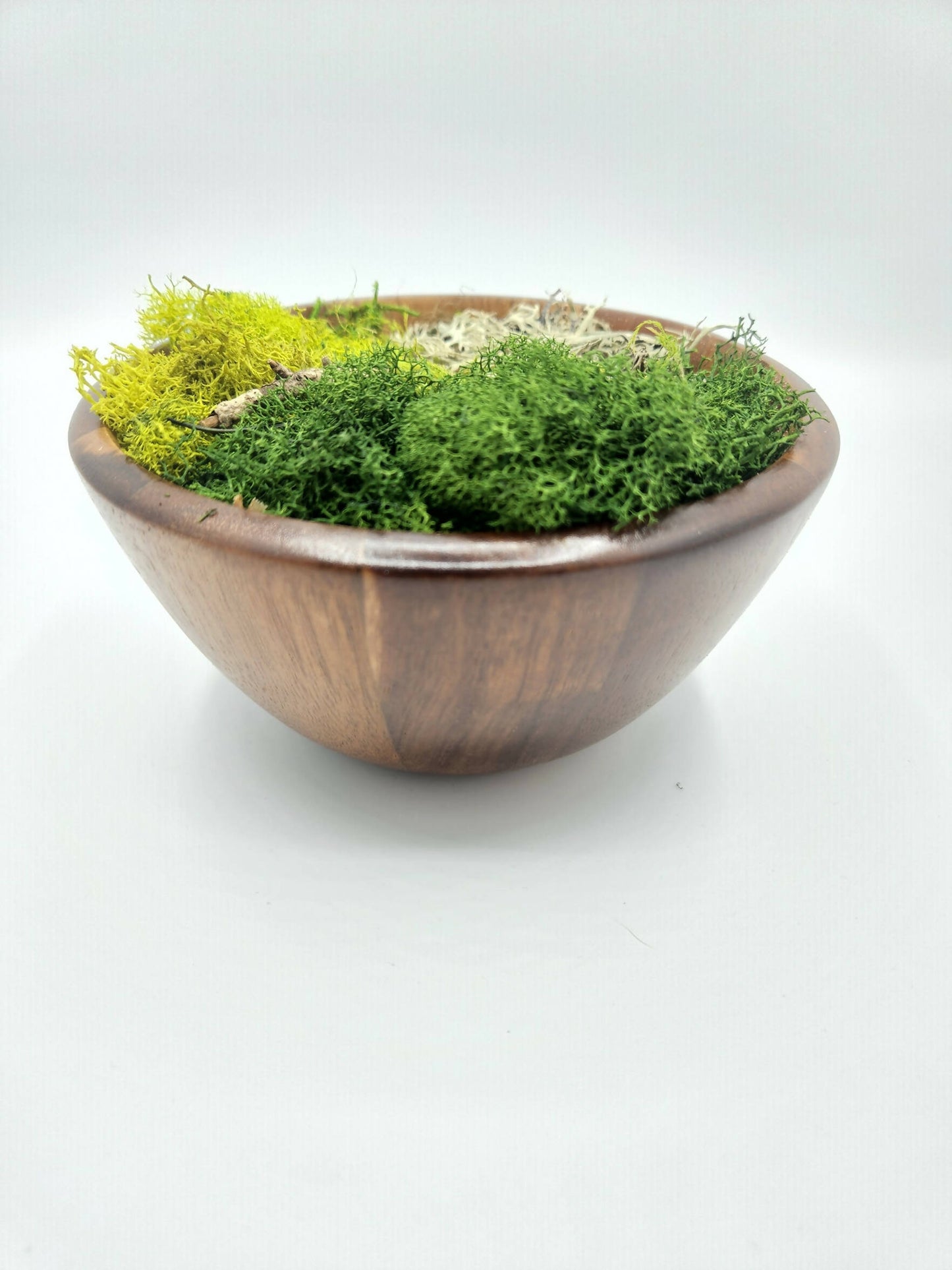 Moss Art Bowls - Acacia Wood Bowls