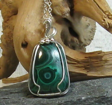 Malachite Argentium(R) Sterling Silver Necklace