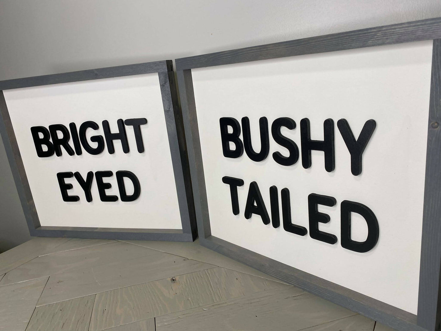 Bright Eyed Bushy Tailed 2pc Sign