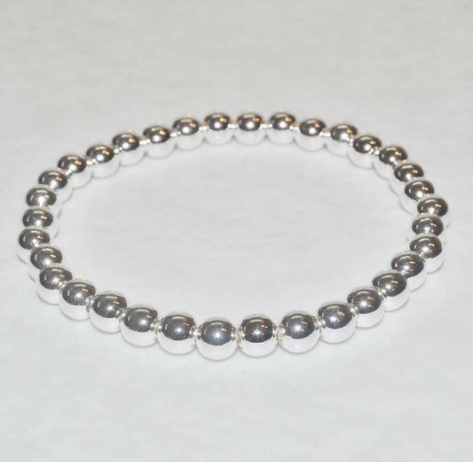 Silver Plated Stretch Bracelet B285-SS