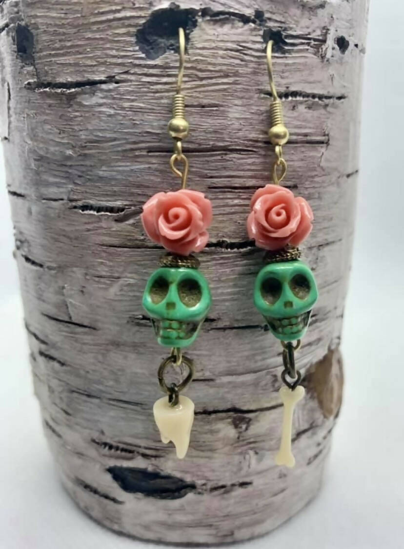 Sugar Skull Dangle Earrings