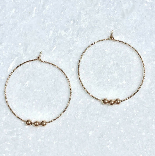 RG Sparkle Hoops/ RG Beads E071-RG