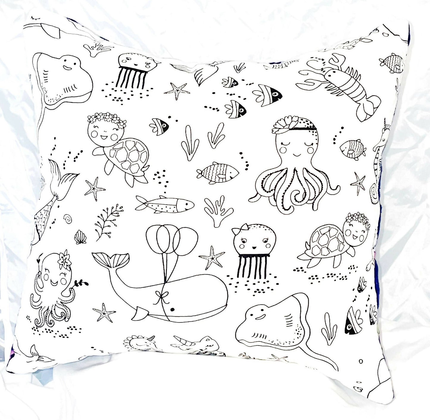 Oceans of Fun Colour Me Cushion