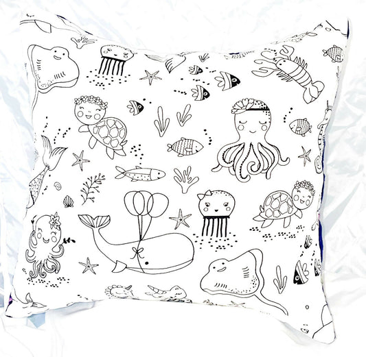 Oceans of Fun Colour Me Cushion