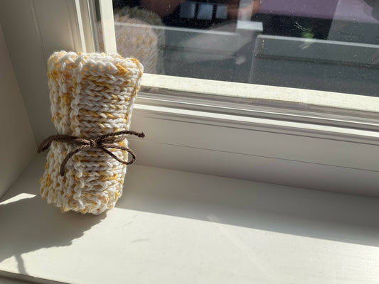 Knit Dishcloth - Yellow