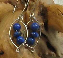 Lapis Lazuli Argentium(R) Sterling Silver Earrings