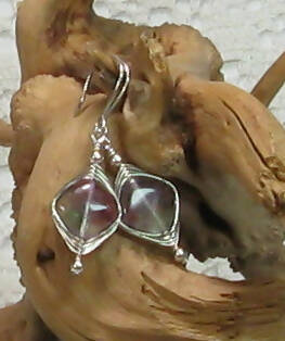 Fluorite Argentium Sterling Silver Earrings