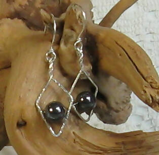 Hematite Argentium(R) Sterling Silver Earrings