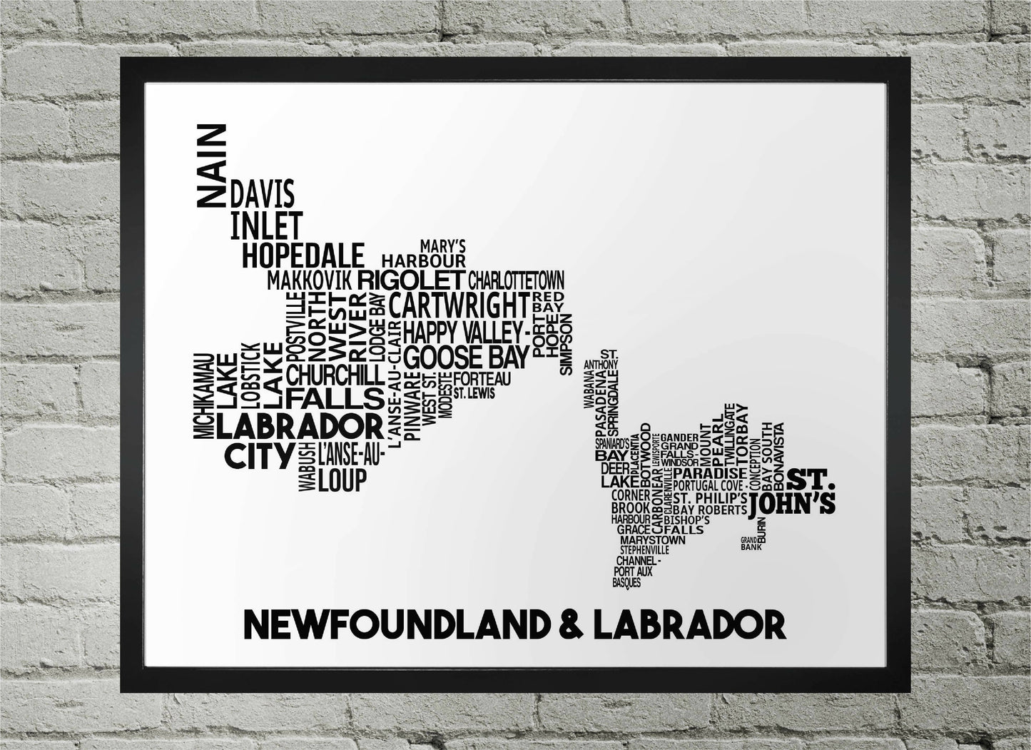 Newfoundland and Labrador Cities Map