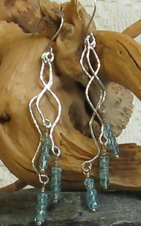 Apatite Argentium(R) Sterling Silver Earrings