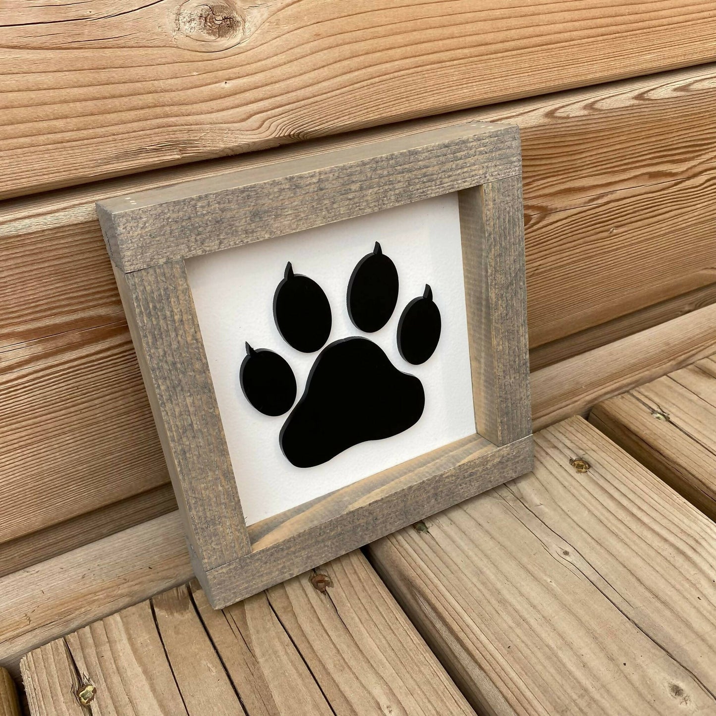 Cat Paw Print 3D Sign - 6"