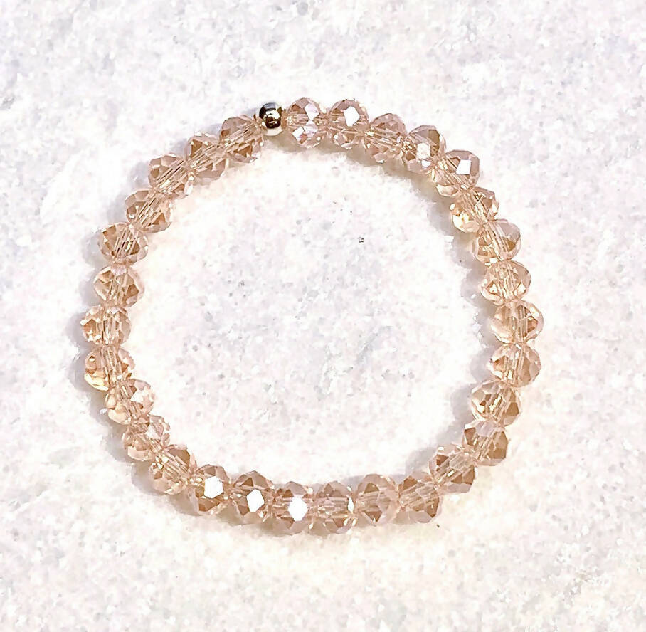 Kids Pink Shimmer Stretch Bracelet B363-SS