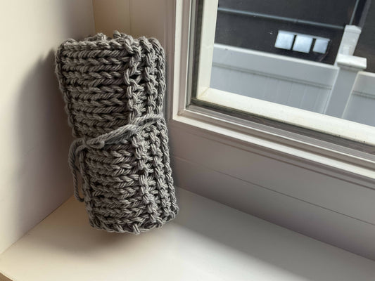 Knit Dishcloth - Stone