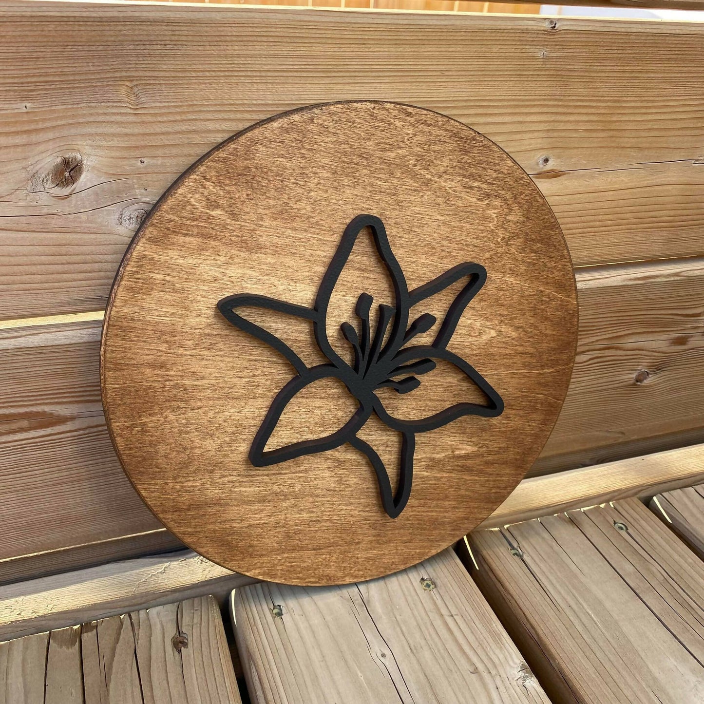 Lily 3D Circle Sign - 10"