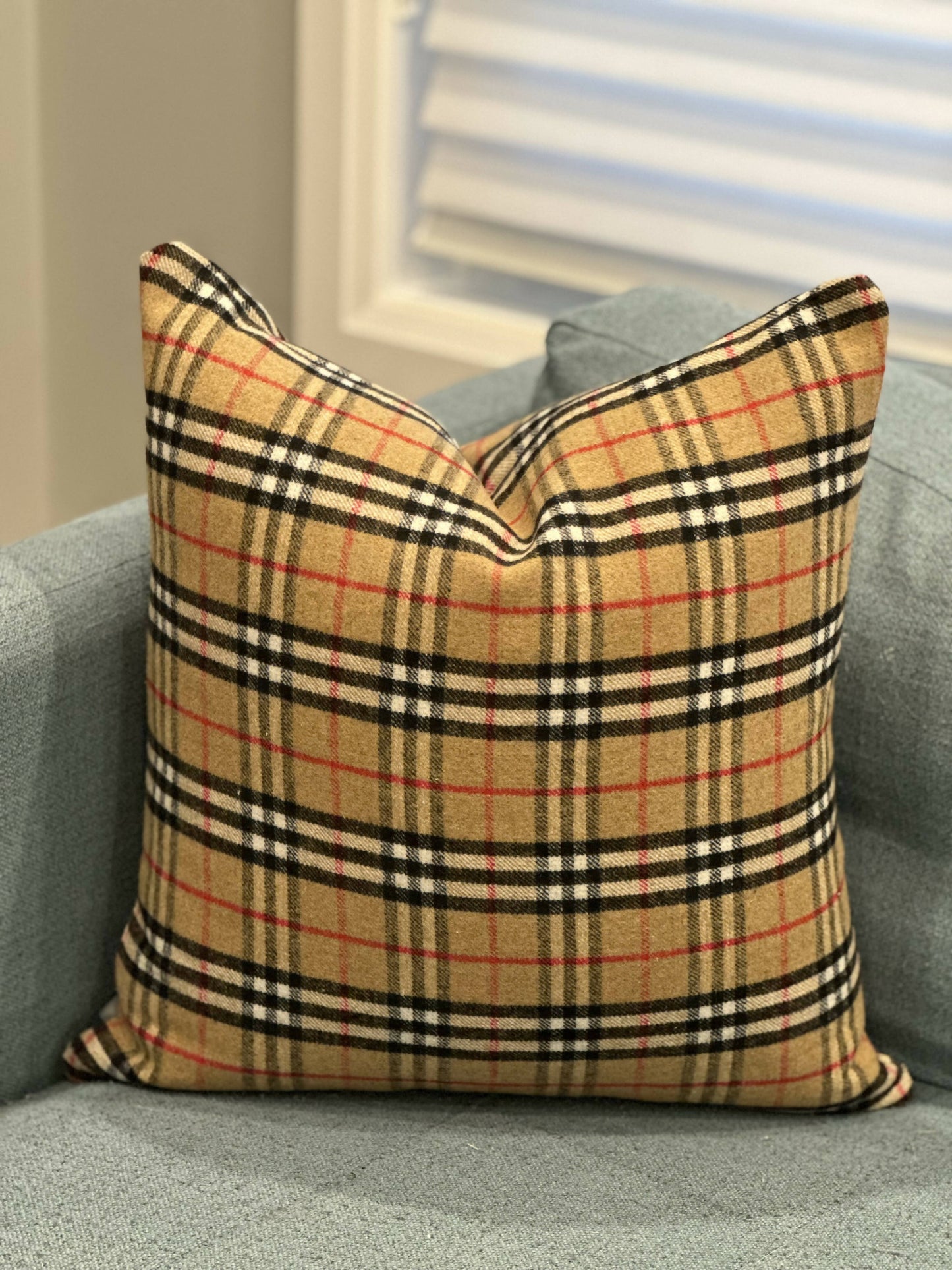 20" x 20" Plaid Pillow