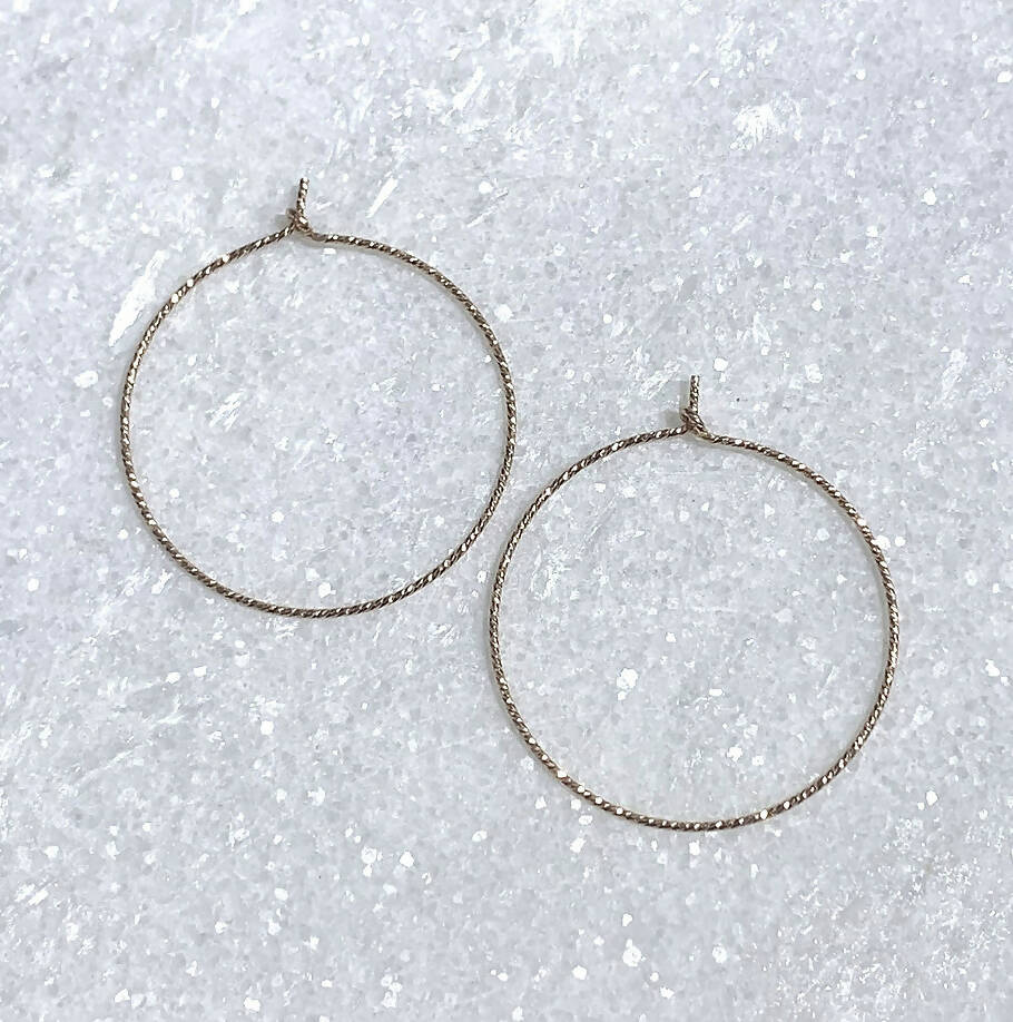 GF Sparkle Hoop Earrings EST053-GF