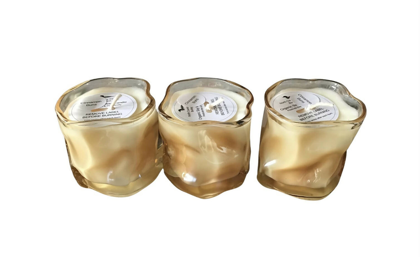 Clearance Price- 10 oz Twisted Amber Candle Gingerbread