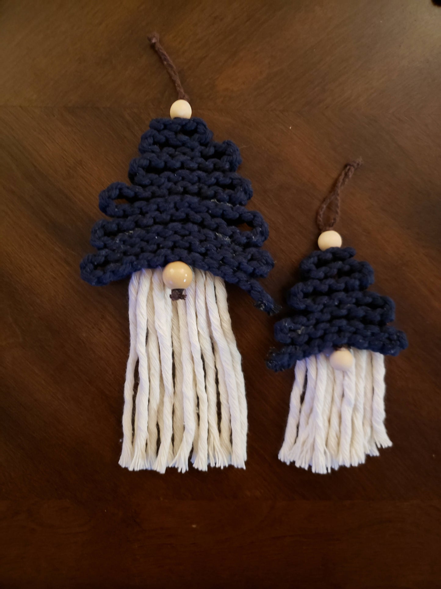 Macramé Christmas Ornament Gnomes